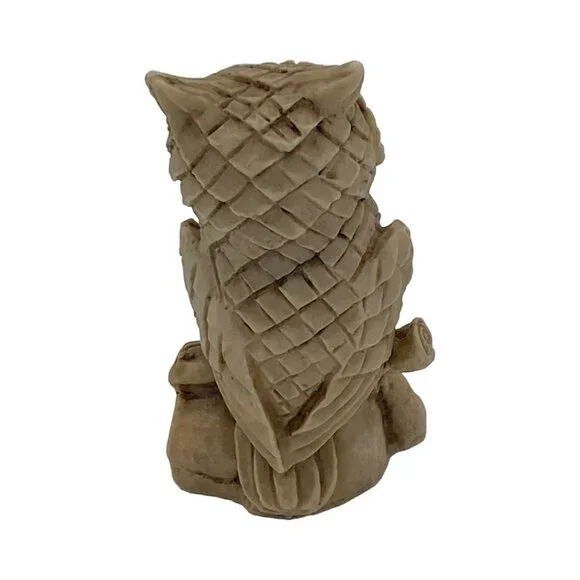 Carved Natural Stone Owl Figurine Handmade in Mexico (?) Collectable Miniature - Picture 5 of 12